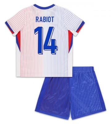 Frankrike Adrien Rabiot #14 Borta Kläder Barn EM 2024 Kortärmad (+ Korta byxor)